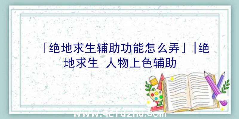 「绝地求生辅助功能怎么弄」|绝地求生